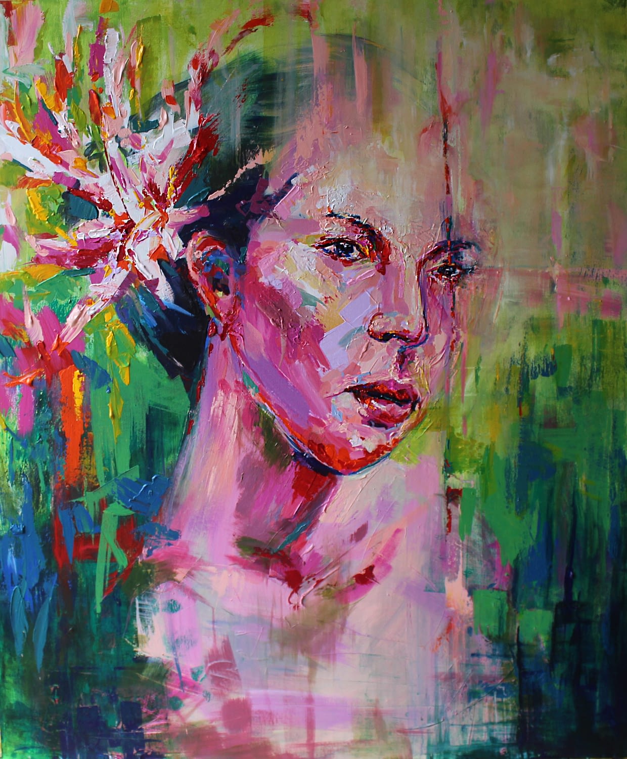 Joanna Sokolowska Leelawadee, acrylics on canvas, 100:120cm, Thailand 2018